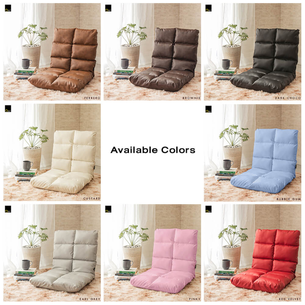 โซฟานั่งพื้นปรับได้ 6 ระดับ RENITA HOME รุ่น RINA หนัง Premium PU สีแดง 50x110ซม._10